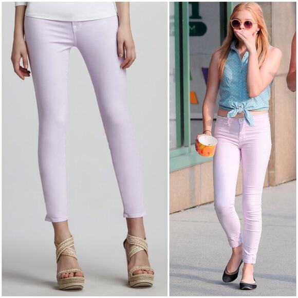 J Brand Skinny Leg Jeans in Soft Lilac - Picture 1 of 8